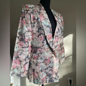 Vintage 90s Floral Blazer